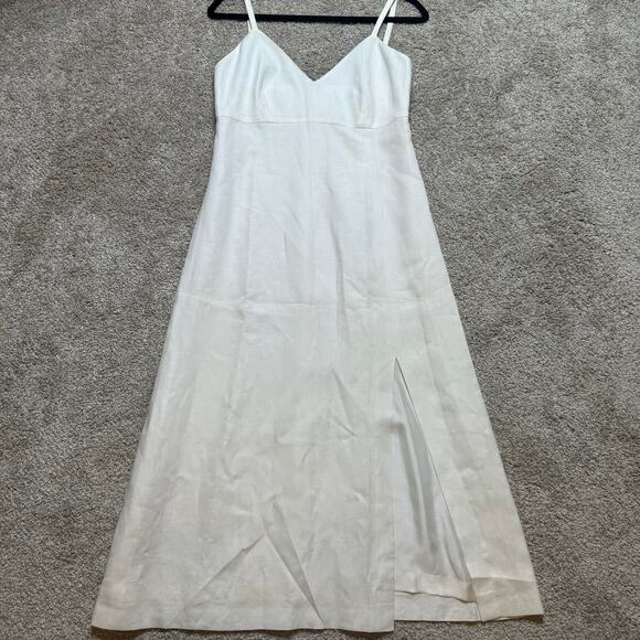 Chanel Linen 2000s Resort Dress with Front Slit Size 42 - Picture 1 of 6